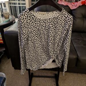 Abstract Woman Black and White Blouse